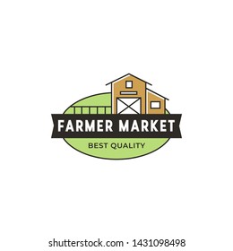 Farmer Market Logo Design Vector