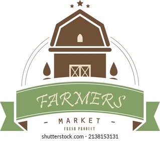 Farmer Market Logo Design Vector