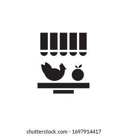 Farmer market logo template vector icon design