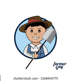 Farmer Mascot design. Vector design. Character design