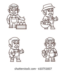 farmer with milk