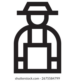 Modernes Vektorsymbol für Farmer - Vorlage für minimale Illustrationssymbole für Web Mobile App UI-Design