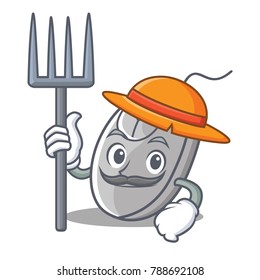 Farmer mouse character cartoon style
