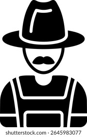 Farmer Nuevo diseño creativo del icono del Vector