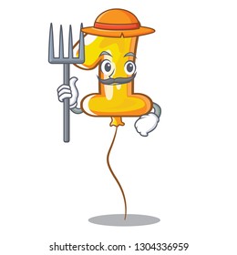 Farmer number one balloon in cartoon shape