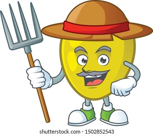 Farmer olive cartoon mascot for ingredient herbal