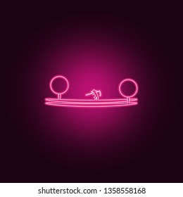 farmer on the field icon. Elements of Park and landscape in neon style icons. Simple icon for websites, web design, mobile app, info graphics