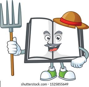 Farmer open book for learning a student.