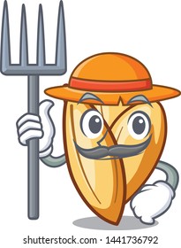 Farmer orzo pasta isolated with the cartoon