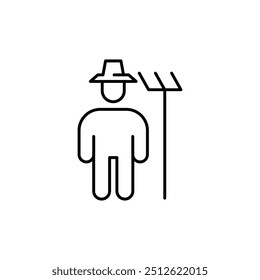 design de vetor de ícone de estrutura de tópicos do agricultor bom para aplicativo móvel ou web