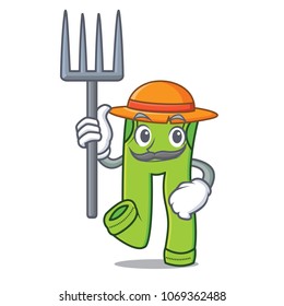Farmer pants character cartoon style vector illustration