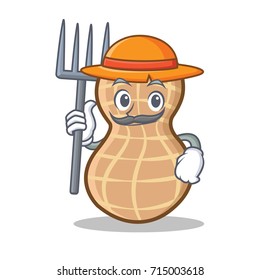 Farmer peanut character cartoon style