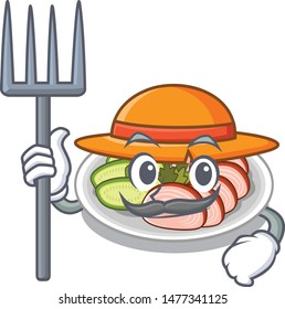 Farmer peking dunking in the character shape