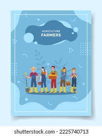farmer people character concept for template of banners, flyer, books, and magazine cover