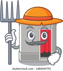 Farmer photo booth in the character shape