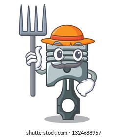 Farmer piston in the form of mascot
