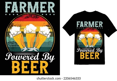 FARMER POWERED BY BEER T-SHIRT