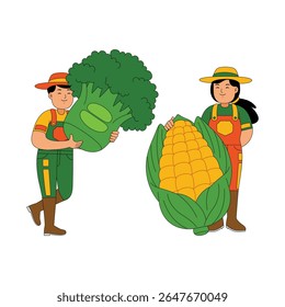 Farmer Profesion Character Vector Illustration