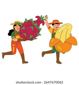 Farmer Profesion Character Vector Illustration
