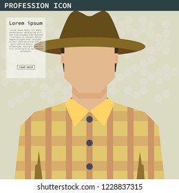 Farmer profession icon.vector illustration