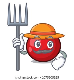 Farmer red currant character cartoon