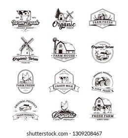 the farmer retro logo templates