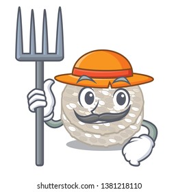 Farmer rice cakes in a jar character