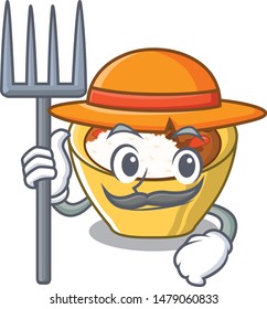 Farmer rice curry served in mascot containers