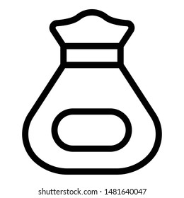 Farmer sack icon. Outline farmer sack vector icon for web design isolated on white background