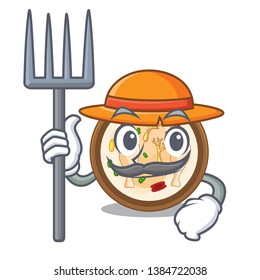 Farmer Samgyetang served in hot cartoon bowl