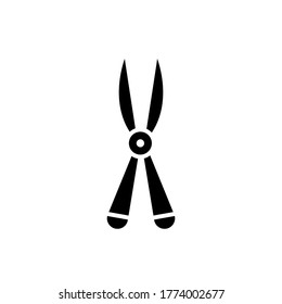 farmer scissors icon with glyph style vector for your web des