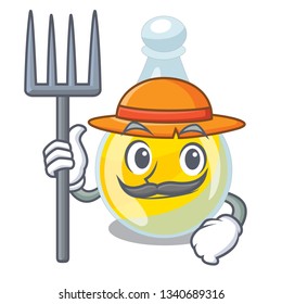 Farmer sesame oil in a cartoon bottle