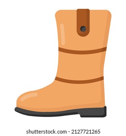 Farmer shoe in flat trend style icon 

