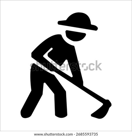 farmer silhouette icon design template
