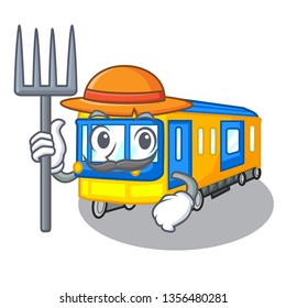 Farmer subway train in the shape characters