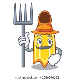 Farmer swim fin character cartoon
