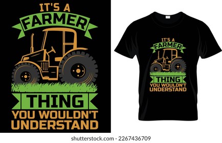 Farmer t shirt design vector graphic.