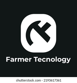 Farmer Technology logo design. This is a letter mark logo design. It is a modern and creativity logo design. 