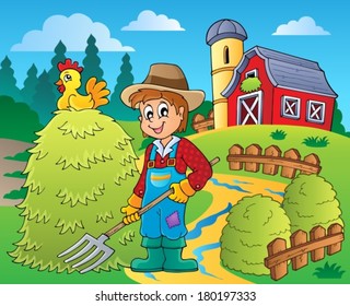 Farmer theme image 7 - eps10 vector illustration.