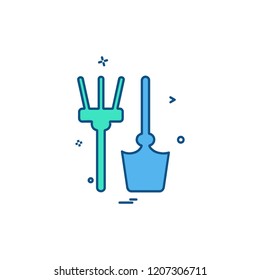 Farmer tools icon design vector