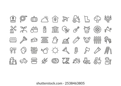 Farmer Tools Icon Pack Line Version 