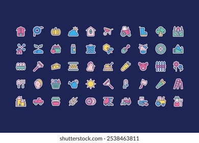 Farmer Tools Icon Pack Sticker Version