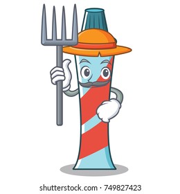 Farmer toothpaste character cartoon style