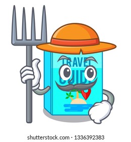 Farmer travel guide book the shape mascot