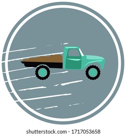 farmer truck icon, car symbol, Agricultural tractor, truck,