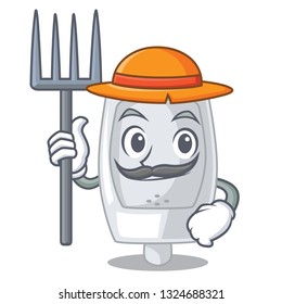 Farmer urinal isolated with in the mascot