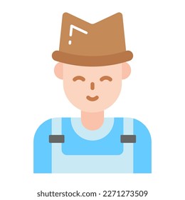 Diseño vectorial de granjeros en estilo moderno aislado en fondo blanco