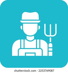 Farmer vector icon. Can be used for printing, mobile and web applications.