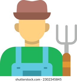 Farmer vector icon. Can be used for printing, mobile and web applications.