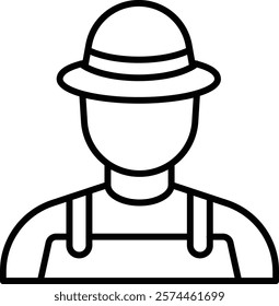 Farmer vector icon. Can be used for printing, mobile and web applications.